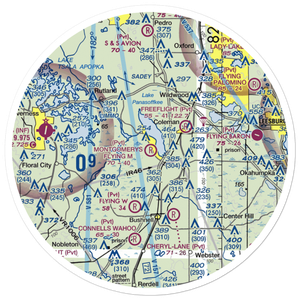 Montgomery's Flying M Ranch Airport (FD49) VFR Sectional Sticker (30 mile)