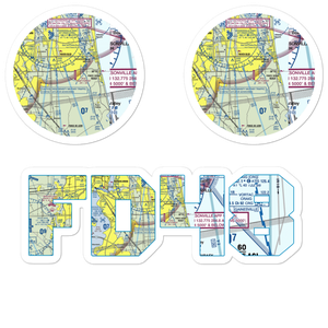 Deep Forest Airport (FD48) VFR Sectional Sticker Pack