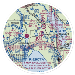 Eagles Nest Aerodrome (FD44) VFR Sectional Sticker (20 mile)