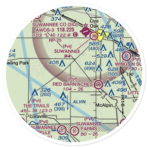 Cooksey Brothers Airport (FD42) VFR Sectional Sticker (20 mile)