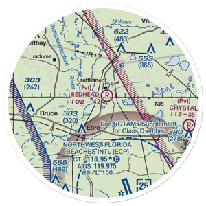 Redhead Airport (FD35) VFR Sectional Sticker (20 mile)