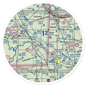 Bradley Airport (FD31) VFR Sectional Sticker (30 mile)