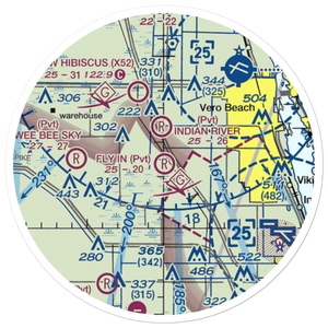 Fly In Ranches Airport (FD25) VFR Sectional Sticker (20 mile)
