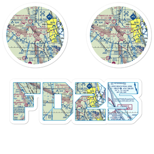 Fly In Ranches Airport (FD25) VFR Sectional Sticker Pack