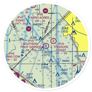 Southern Fruit Groves Airport (FD24) VFR Sectional Sticker (20 mile)