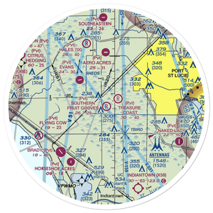 Southern Fruit Groves Airport (FD24) VFR Sectional Sticker (30 mile)