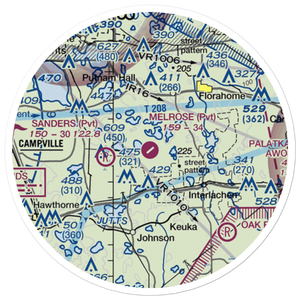 Melrose Landing Airport (FD22) VFR Sectional Sticker (20 mile)