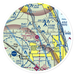 Tailwinds Airport (FD15) VFR Sectional Sticker (20 mile)