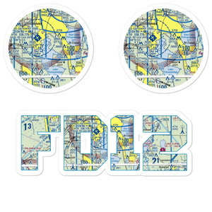 Toho Seaplane Base (FD12) VFR Sectional Sticker Pack
