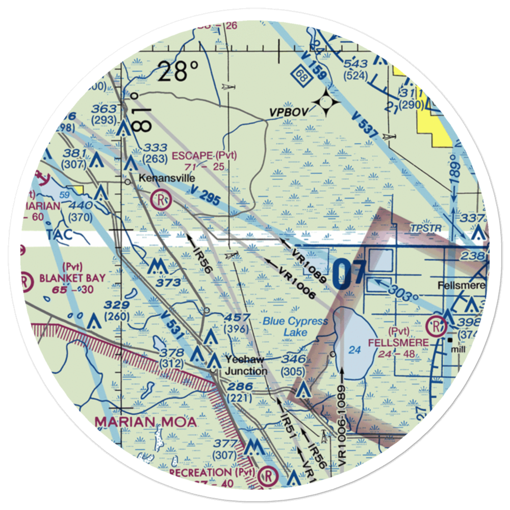 Rlm Farms Airport (FD09) VFR Sectional Sticker (30 mile) 