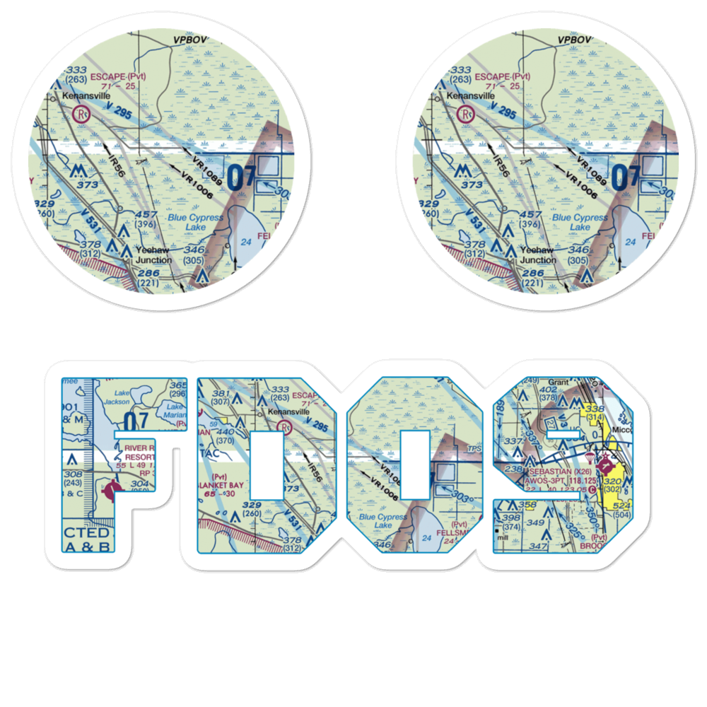 Rlm Farms Airport (FD09) VFR Sectional Sticker Pack 