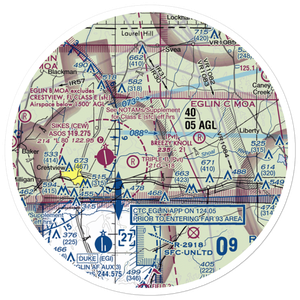 The Funny Farm Airport (FD03) VFR Sectional Sticker (30 mile)