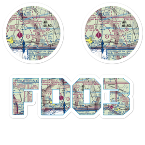 The Funny Farm Airport (FD03) VFR Sectional Sticker Pack