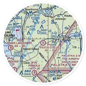 Patch O Blue Airport (FD02) VFR Sectional Sticker (20 mile)