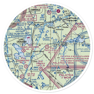 Patch O Blue Airport (FD02) VFR Sectional Sticker (30 mile)