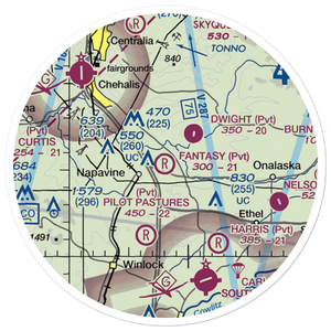 Fantasy Field Airstrip (FA99) VFR Sectional Sticker (20 mile)