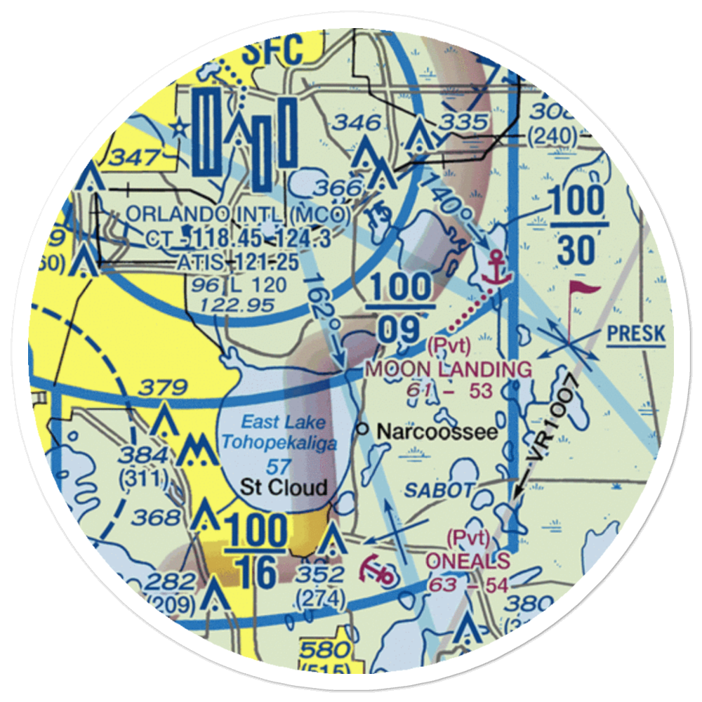 Robinestte Seaplane Base (FA78) VFR Sectional Sticker (20 mile) 
