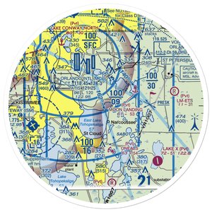 Robinestte Seaplane Base (FA78) VFR Sectional Sticker (30 mile)
