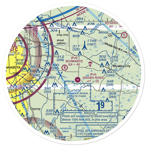 Lowe's Airport (FA77) VFR Sectional Sticker (30 mile)