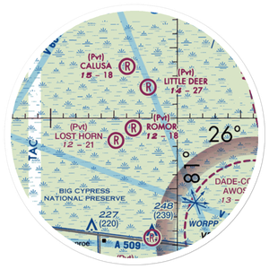 Romor Ranch Airport (FA74) VFR Sectional Sticker (20 mile)