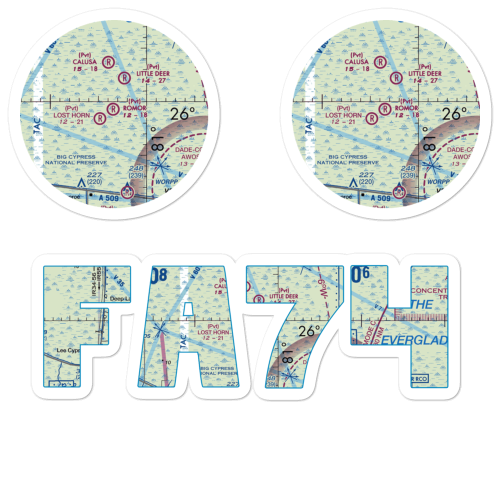 Romor Ranch Airport (FA74) VFR Sectional Sticker Pack 