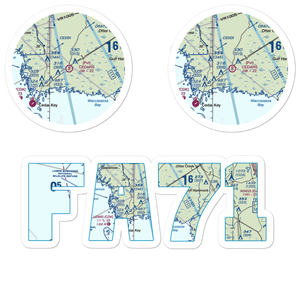 The Cedars Airfield (FA71) VFR Sectional Sticker Pack