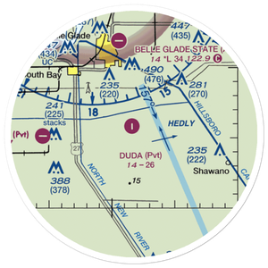 Duda Airstrip (FA69) VFR Sectional Sticker (20 mile)