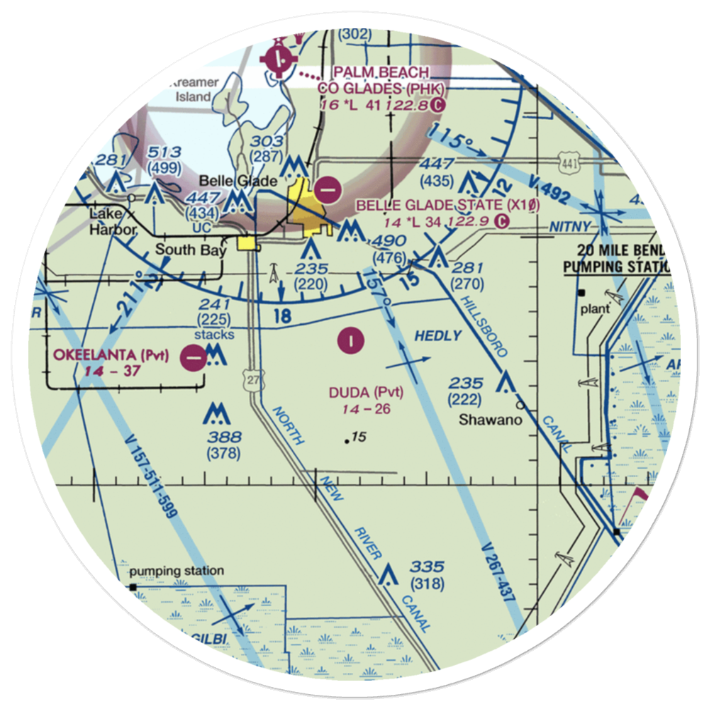 Duda Airstrip (FA69) VFR Sectional Sticker (30 mile) 