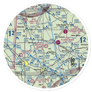 Santa Fe River Ranch Airport (FA62) VFR Sectional Sticker (30 mile)