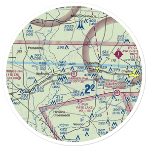 Garnair Airport (FA55) VFR Sectional Sticker (30 mile)