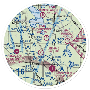 Wings-N-Wheels Airport (FA50) VFR Sectional Sticker (20 mile)