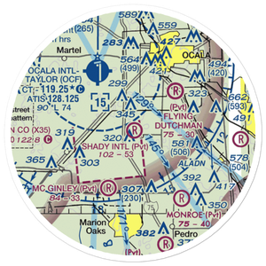 Shady International Airport (FA49) VFR Sectional Sticker (20 mile)