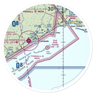 Dog Island Airport (FA43) VFR Sectional Sticker (30 mile)