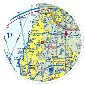 Hidden Lake Airport (FA40) VFR Sectional Sticker (30 mile)
