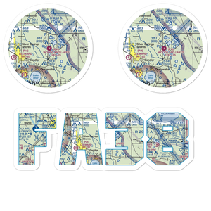 Woods and Lakes Airpark (FA38) VFR Sectional Sticker Pack