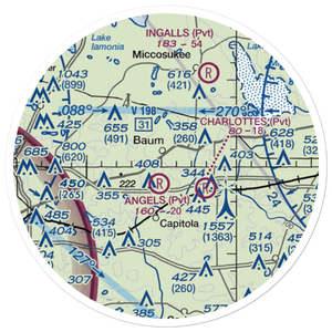 Black Creek Pass Airport (FA25) VFR Sectional Sticker (20 mile)