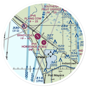 Horseshoe Acres Airpark (FA24) VFR Sectional Sticker (20 mile)