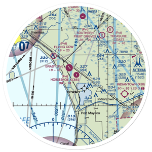 Horseshoe Acres Airpark (FA24) VFR Sectional Sticker (30 mile)