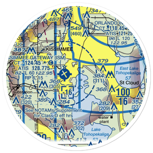 Kissimmee Seaplane Base (FA17) VFR Sectional Sticker (20 mile)