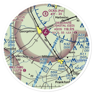 Josephs Airport (DE49) VFR Sectional Sticker (20 mile)