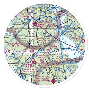 Townsend A Airport (DE34) VFR Sectional Sticker (30 mile)