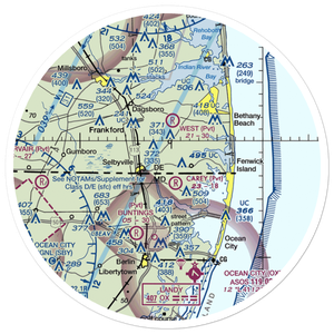 Warrington Field (DE27) VFR Sectional Sticker (30 mile)