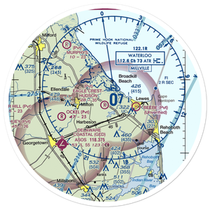 Eagle Crest-Hudson Airport (DE25) VFR Sectional Sticker (30 mile)