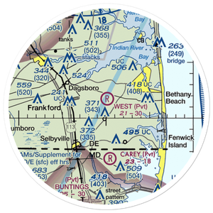 West Private Airport (DE21) VFR Sectional Sticker (20 mile)