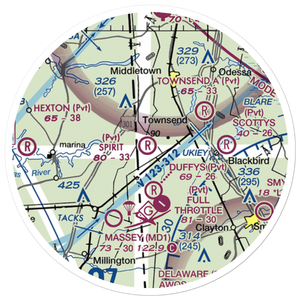 Spirit Airpark (DE20) VFR Sectional Sticker (20 mile)