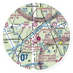 Duffy's Airport (DE19) VFR Sectional Sticker (20 mile)