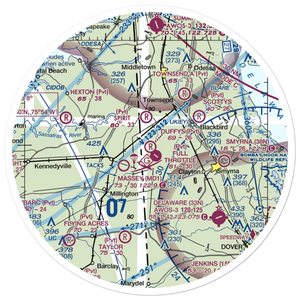 Duffy's Airport (DE19) VFR Sectional Sticker (30 mile)