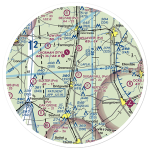 Sugar Hill Airport (DE17) VFR Sectional Sticker (30 mile)