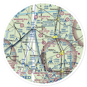 Pevey Airport (DE15) VFR Sectional Sticker (30 mile)
