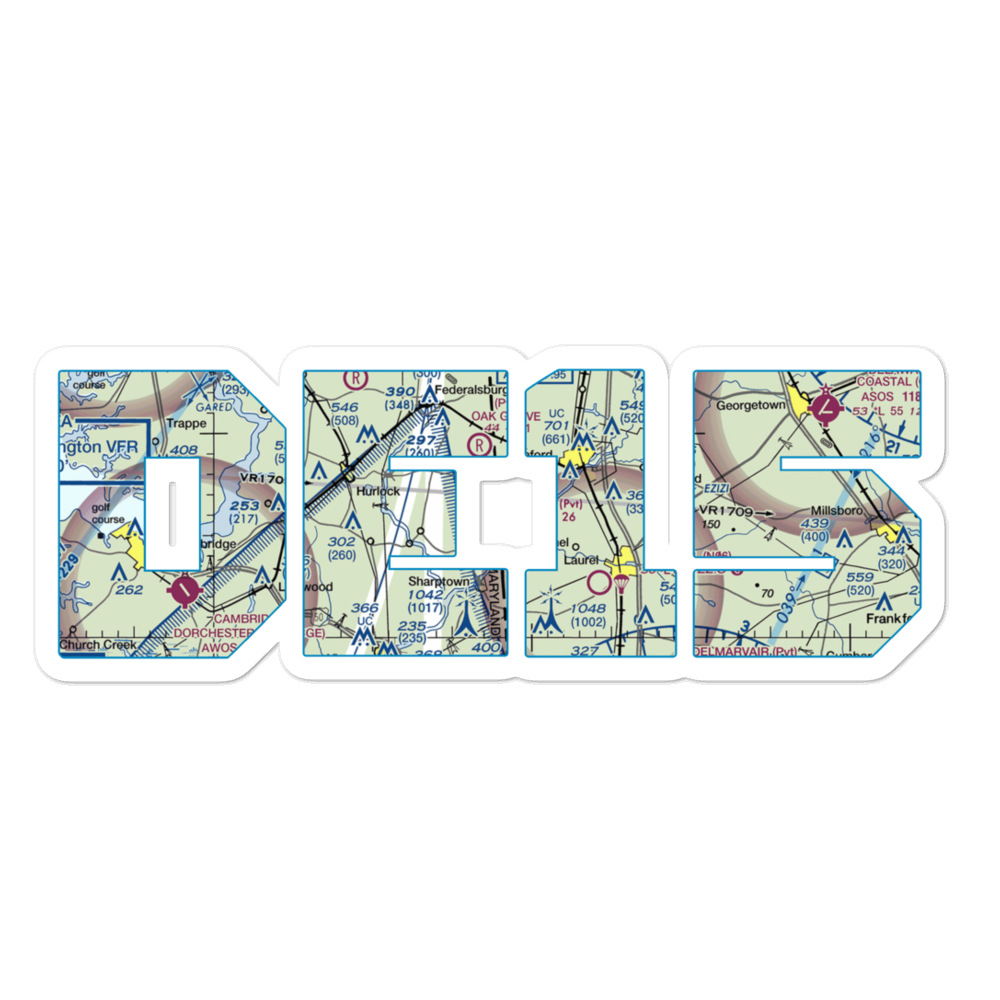 Pevey Airport (DE15) VFR Sectional Sticker 